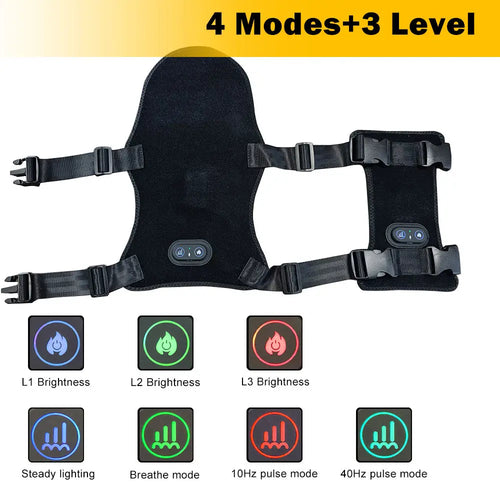 Pets Red Light Therapy Belt, LED Infrared Light Therapy for Dog and Cat with 168 Leds 660&850 Nm,Wearable Device for Pain Relief